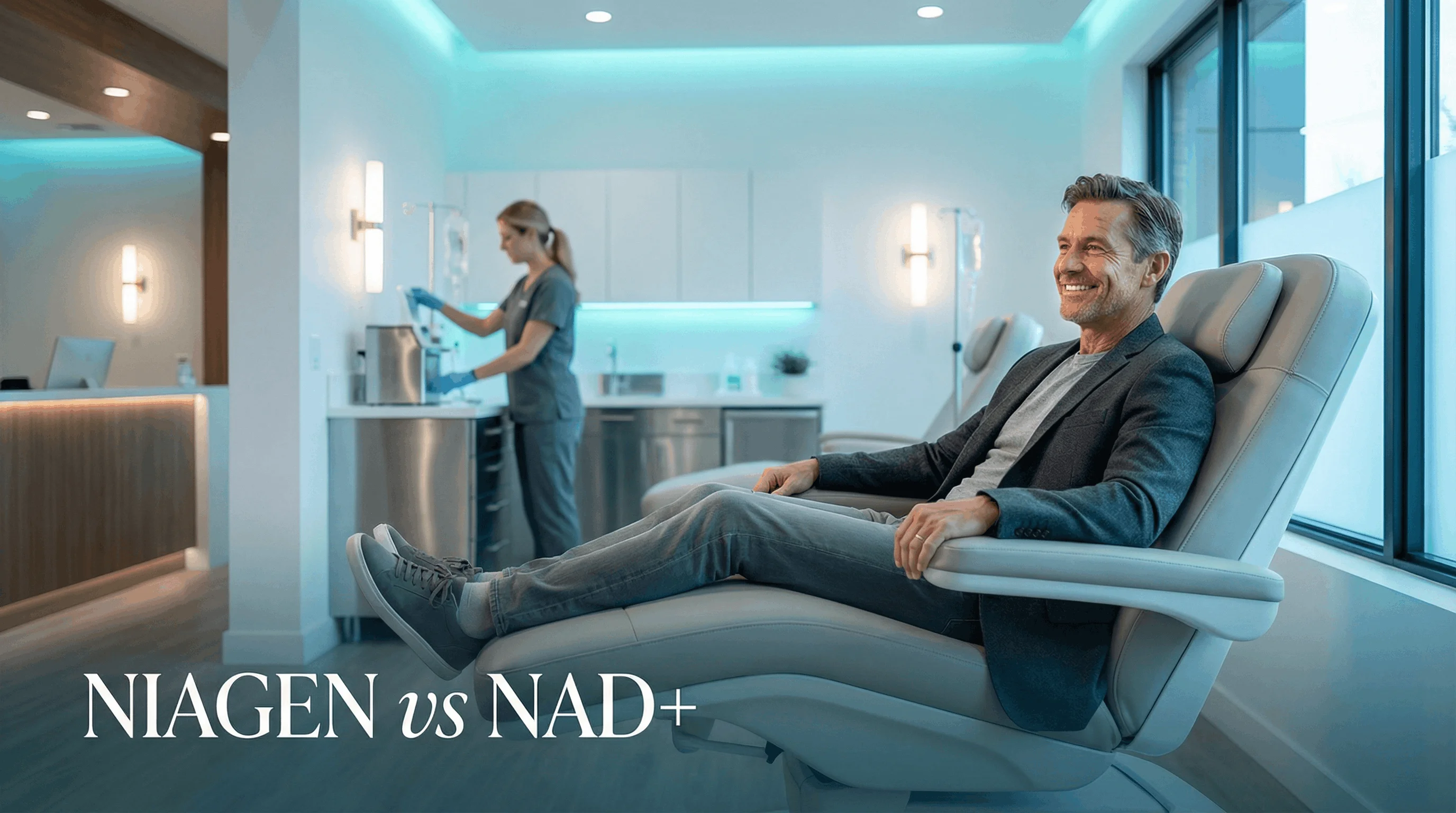 Niagen NR vs NAD+ IV therapy comparison for next-generation longevity treatments